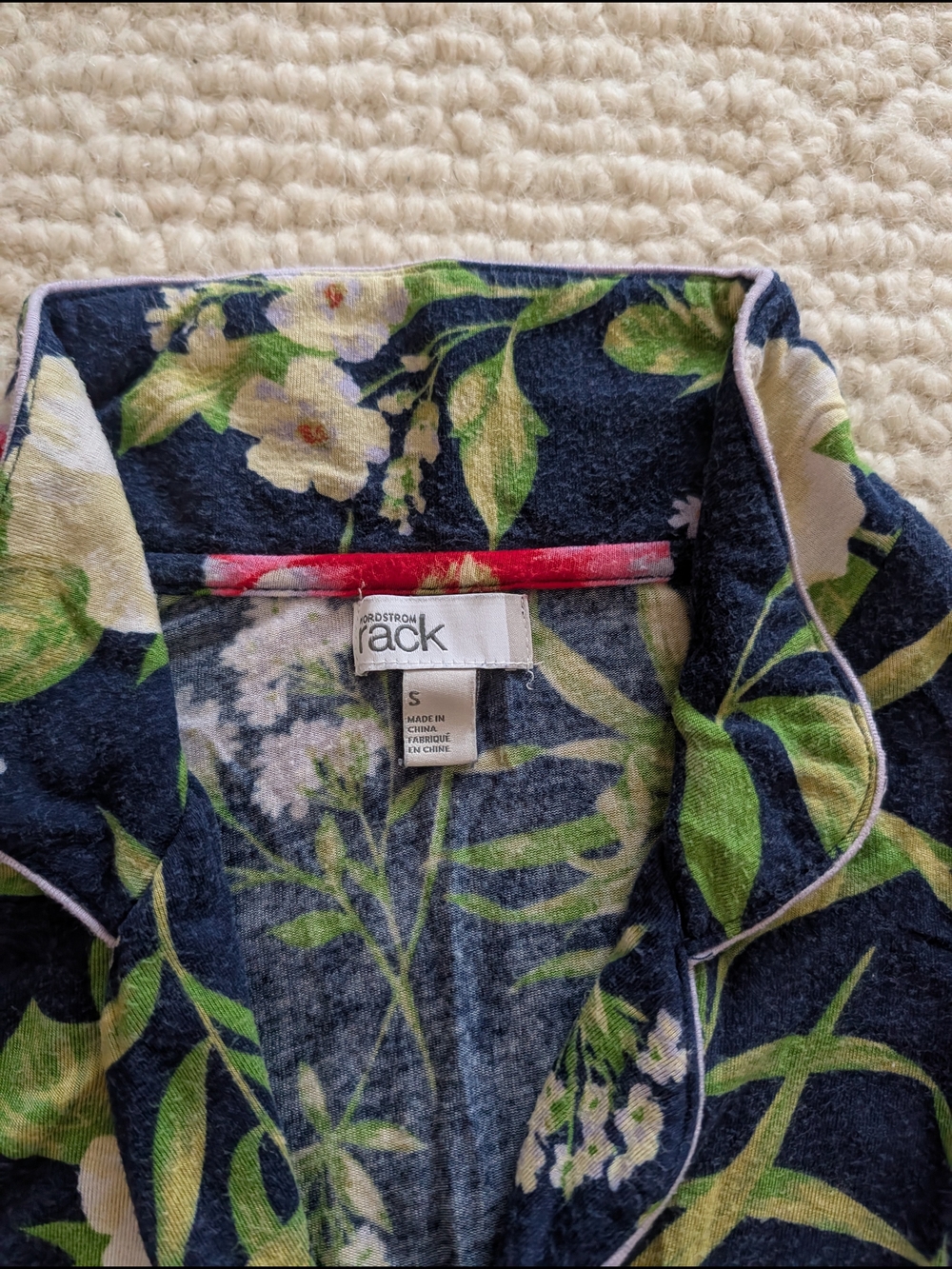 Nordstrom Rack Navy Floral Short Pajama Set - Picture 2 of 2